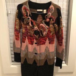 Anthropologie long multicolored sweater